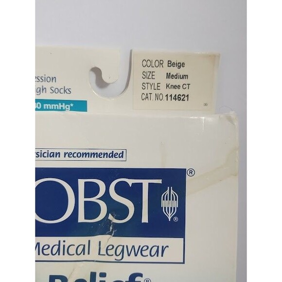 Jobst Medical Legwear Relief Knee High Compression Socks Medium Beige - Picture 4 of 13